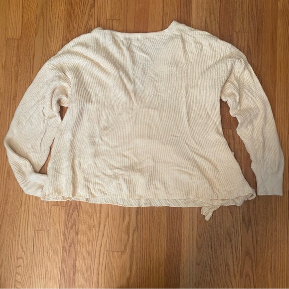 SHEIN Plus Size 3XL Wrap Sweater Cream Knit - Picture 2 of 6